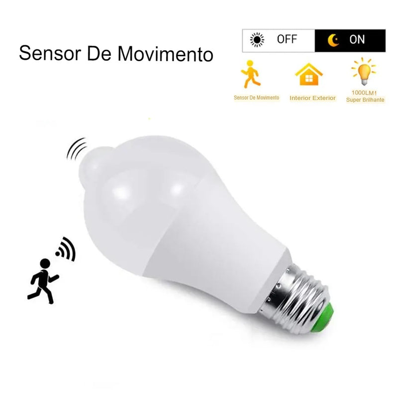 Lâmpada LED com Sensor de Movimento 12W BIVOLT