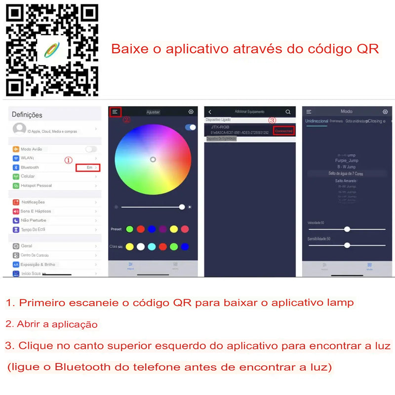 Iluminação Inteligente Lâmpada LED RGB com Controle