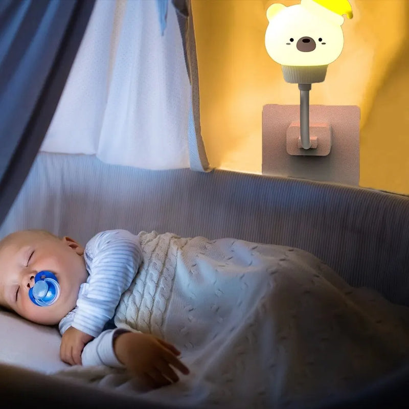 Luz noturna infantil LED com controle remoto